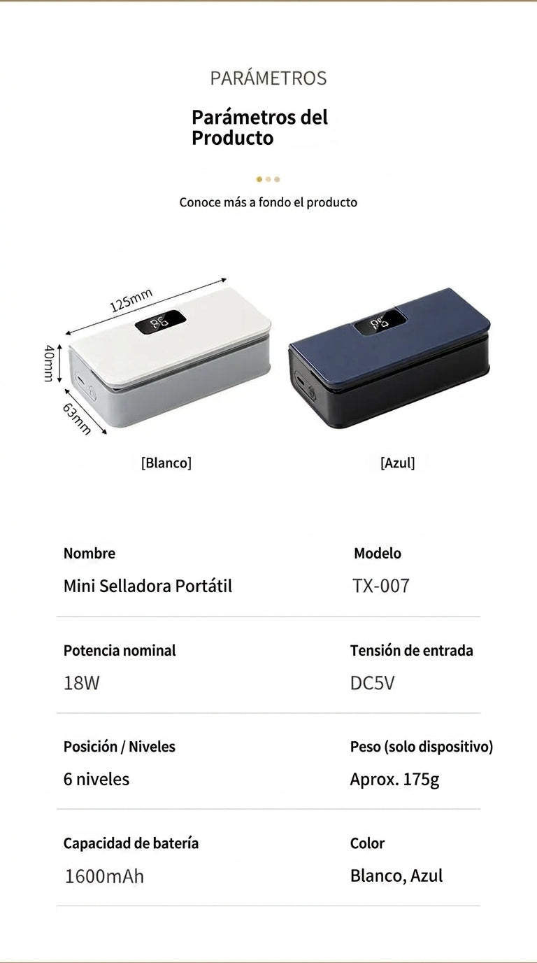 Sellador de Bolsas de Plástico